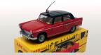 Peugeot 404 Taxi Radio G7 Rouge avec Toit Ouvrant Noir (Exclusivité Dan-Toys, Edition Limitée 500 Exemplaires)