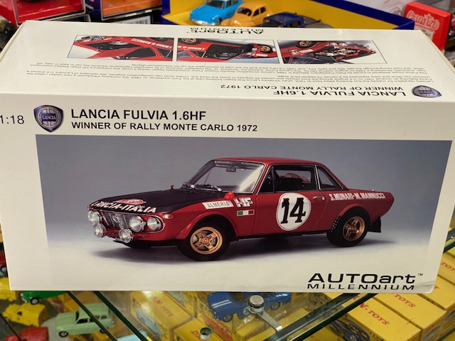 RARE Lancia Fulvia 1.6 HF #14 Winner Rallye Monte Carlo 1972  (un seul exemplaire neuf  en boite d'origine )   